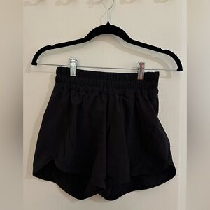 LULULEMON Track That High Waisted Lined Shorts 5” in Black Size 4